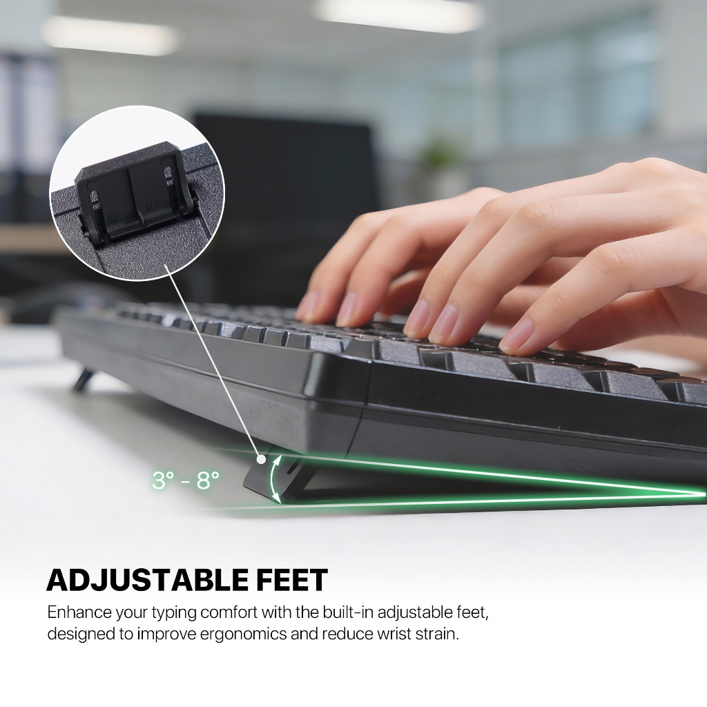 Fantech GO WK900 / WK-900 Combo Keyboard Mouse Office Wireless - Gambar 4