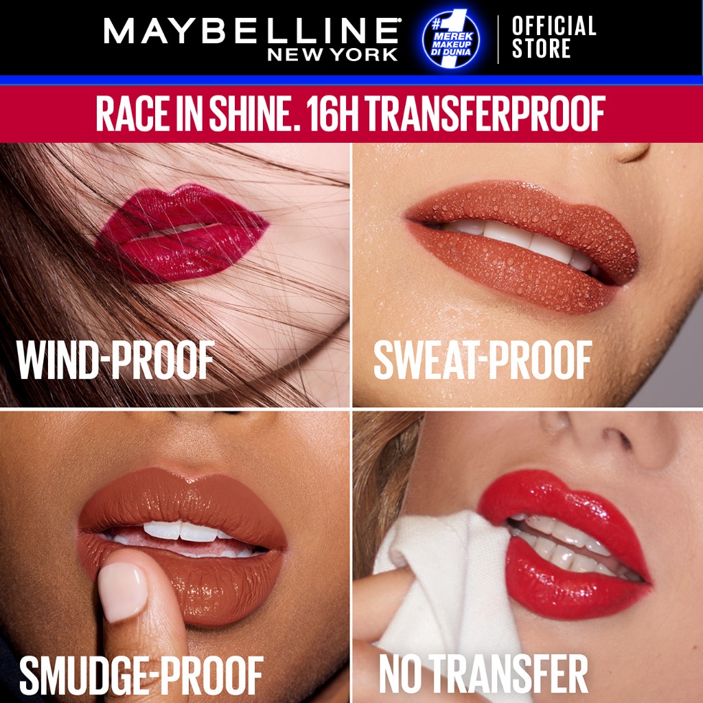 MAYBELLINE OFFICIAL Superstay Vinyl Ink 4.2 ml - Shiny Pigmented Liquid Lipstik Lipstick Make Up Lipcream Longlasting Waterproof Tahan Lama 16 Jam Lipstik Lipgloss Lipbalm Liptint Lip Glossy - Gambar 3
