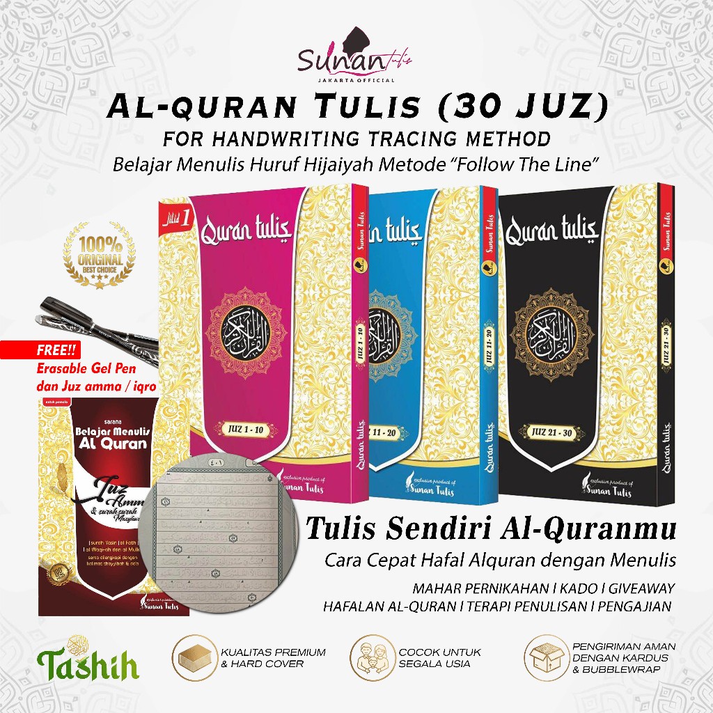 Complete Self-Written Quran Juz 1 to 30 Written Mushaf Volumes 1 juz 1 ...