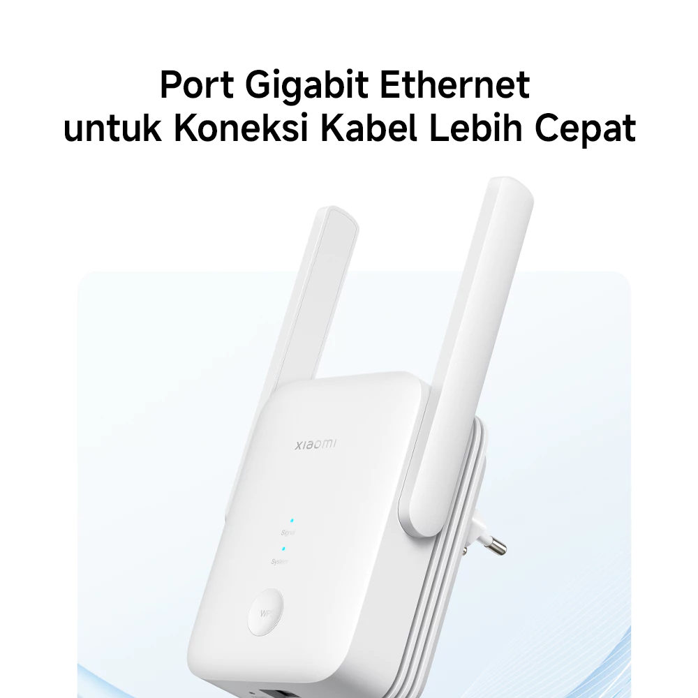 Xiaomi Wifi Extender AX1500 / Wi-Fi 6 Berkecepatan Tinggi hingga 1501Mbps / Port Gigabit Ethernet untuk Koneksi Kabel Lebih Cepat / Kompatibel dengan EasyMesh untuk Cakupan Lebih Luas / Sinyal Wi-Fi Lebih Kuat untuk Rumah Berukuran Besar [Xiaomi Official] - Gambar 3
