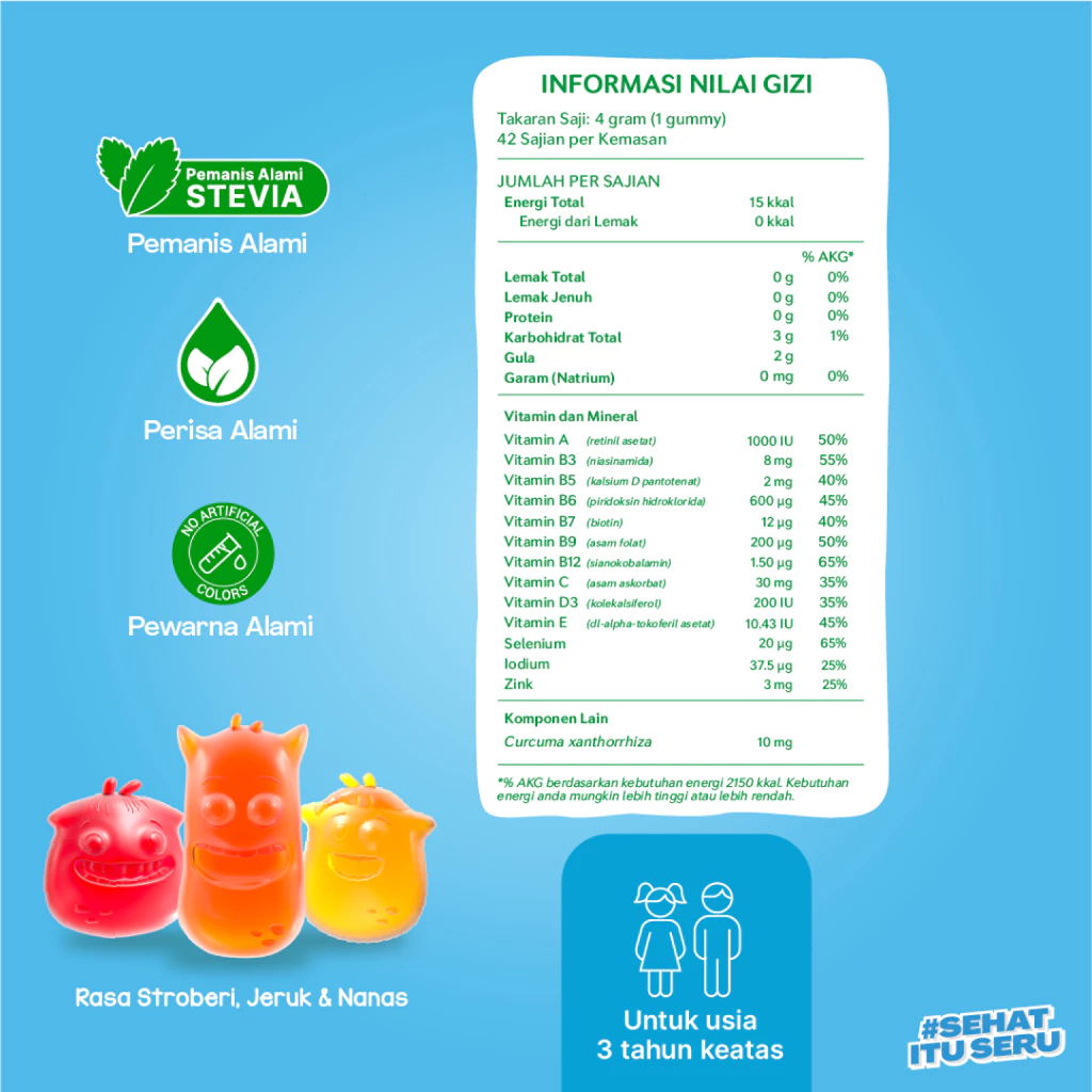 Bundling Vitamin Imun Anak Youvit Gummy Vitamin D+ Kids 30 Days dan Multivitamin Kids 30 Hari / Kids Daily Defense Bundle - Gambar 4