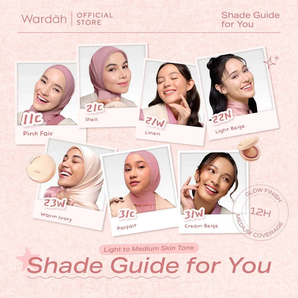 Wardah Cushion Glow Colorfit Perfect Glow Cushion 15 g - Medium-High Coverage Hingga 12 Jam Dengan SPF 40 PA - Dilengkapi Dengan Glow Perfecting Pigment & Skincare-infused CICA + Hydra ß-Glucan - Hasil Akhir Glowing - Makeup - Gambar 3