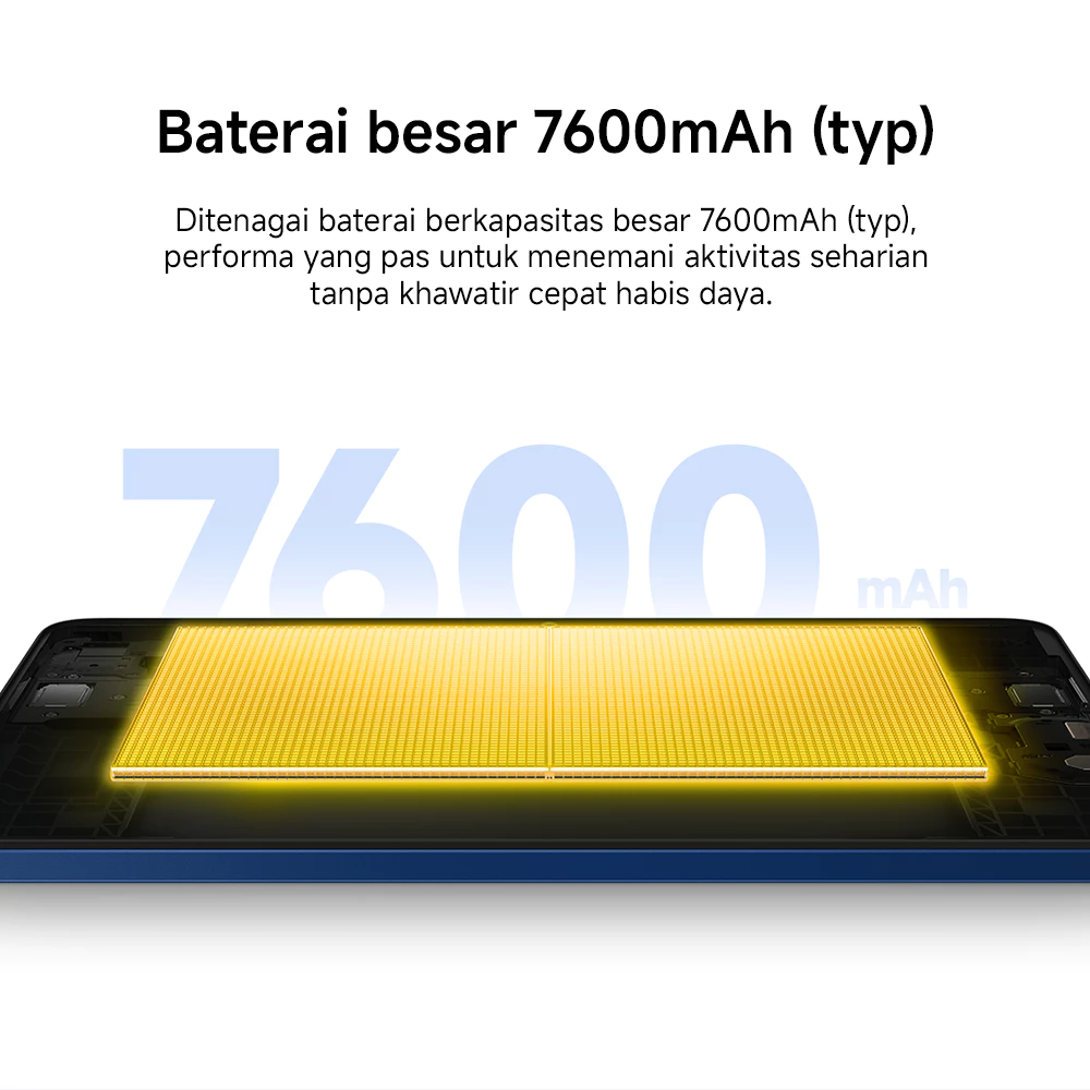 POCO Pad C1 (4GB/64GB) / 9.7" 2K 120Hz layar super-jernih / Baterai besar 7600mAh (typ) / Snapdragon® 6s 4G Gen 2 / Ditenagai Xiaomi HyperOS 3 / Tablet android [Xiaomi Official Store] - Gambar 4