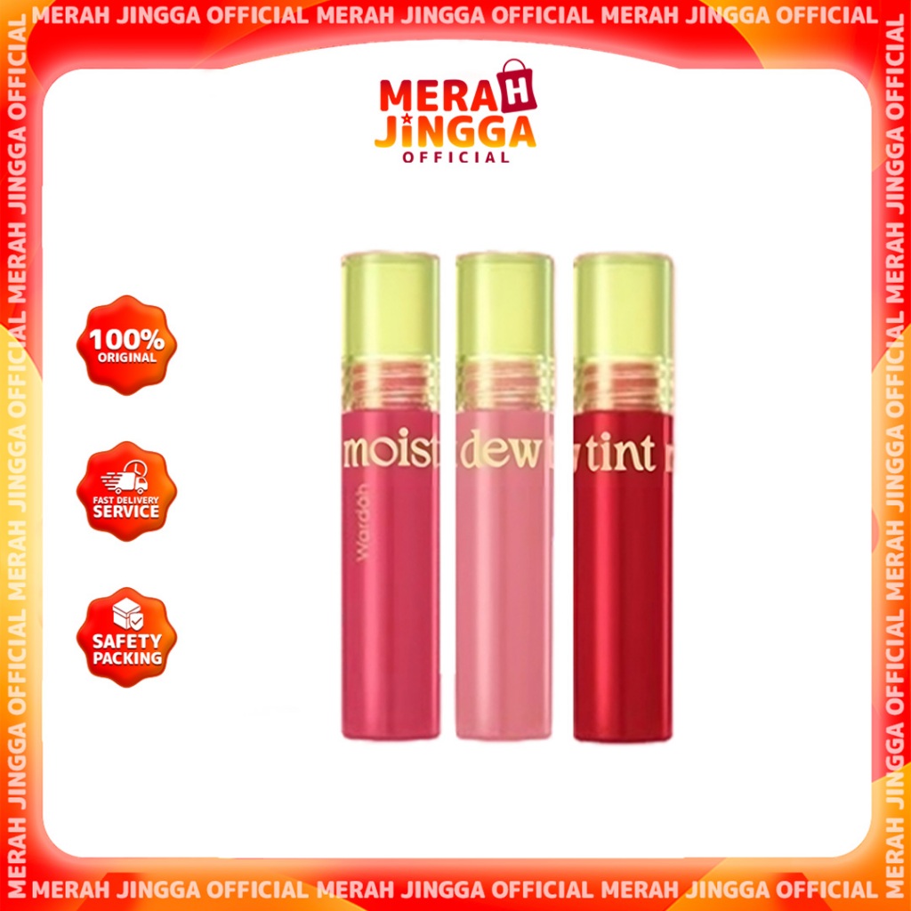 Wardah Moist Dew Tint 3 g - Liptint yang Mengadung Oatmilk dan Pentavitin / Merah Jingga Official