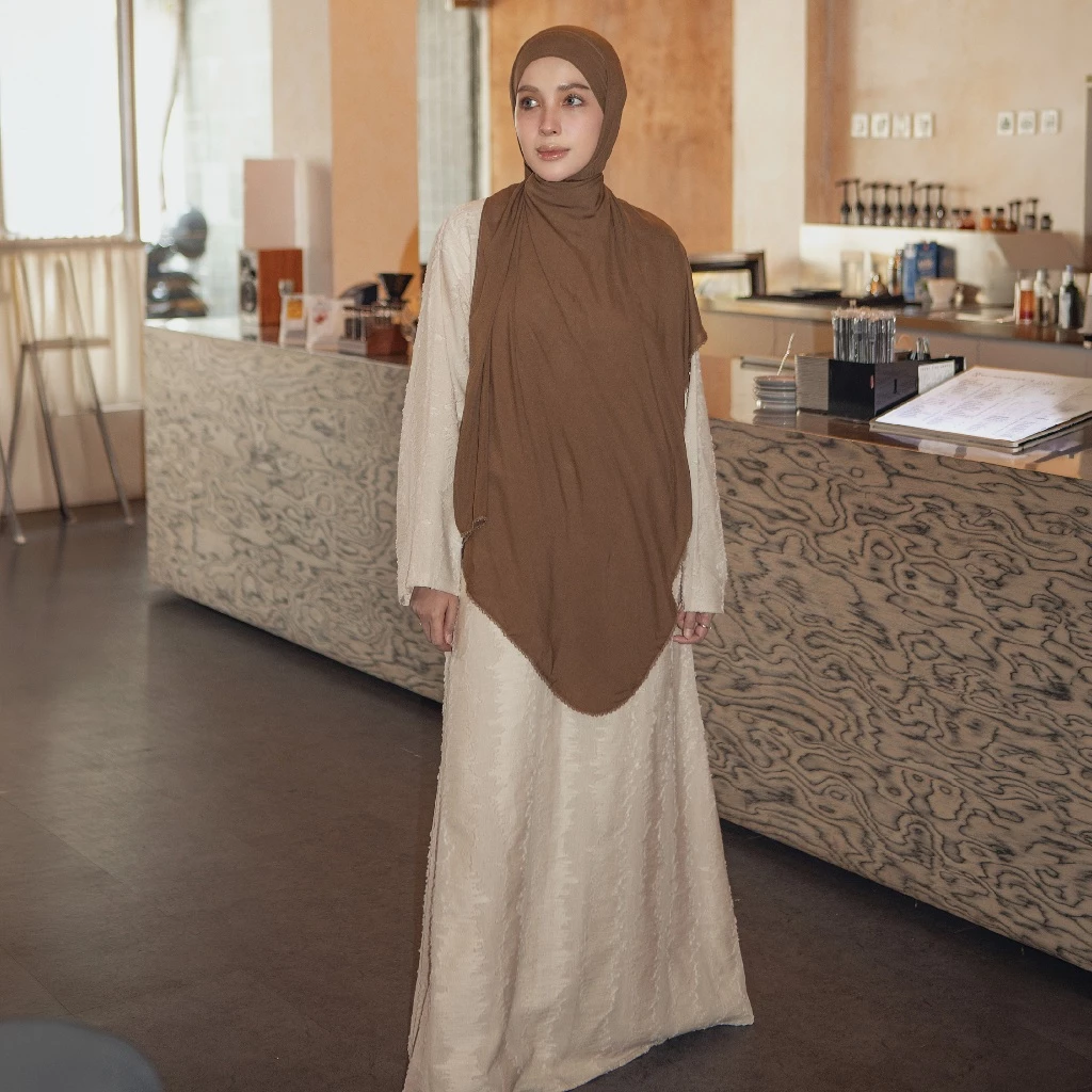 Lozy Hijab - Sada Abaya (Abaya Loose Dress Bahan Linen Jacquard Style Syari)