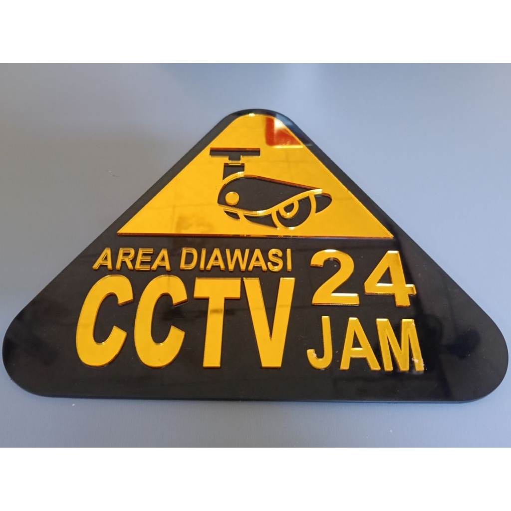 PERINGATAN DIPANTAU CCTV 24 JAM AKRILIK - Gambar 2