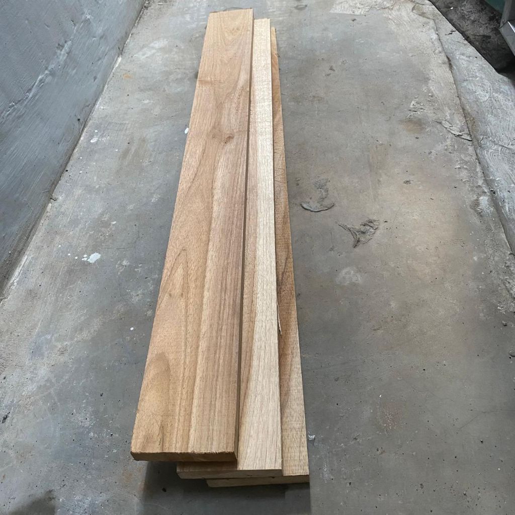 Papan Jati Asli 2x15x100 cm Allgrade Sudah Serut Rapi Bahan Kerajinan DIY Material Konstruksi - Gambar 4