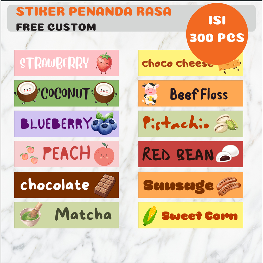 FOOD FLAVOR STICKERS | FOOD FLAVOR NAME STICKERS ECONOMIC flavored ...