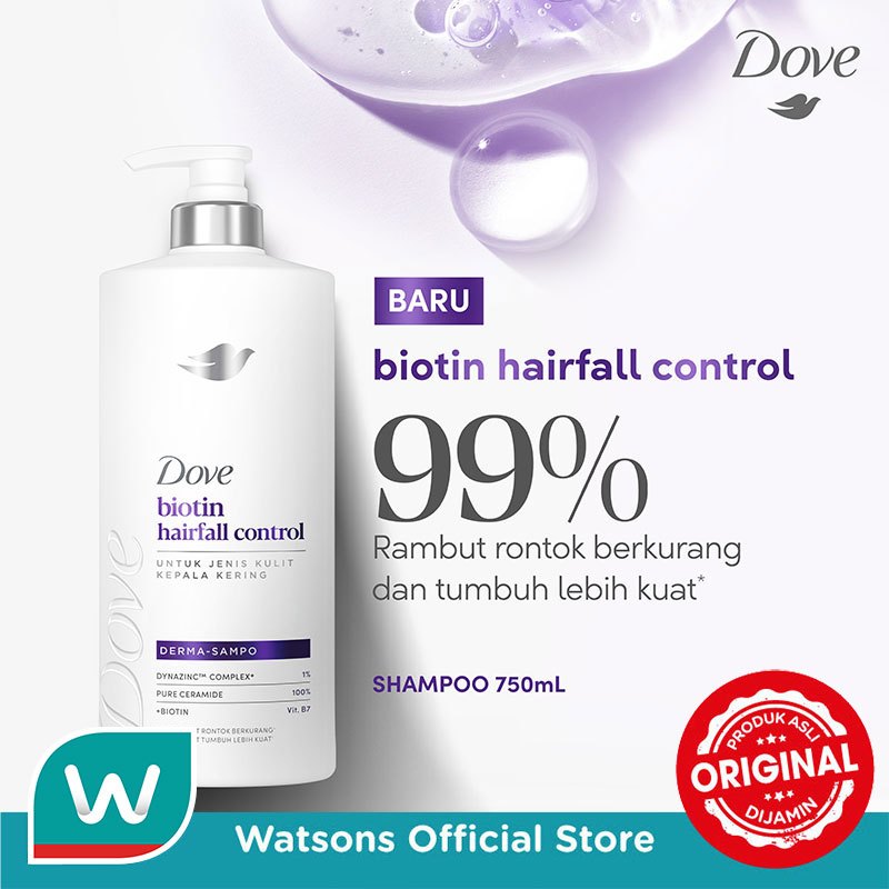 Dove Shampoo Biotin Hairfall Control 750ml