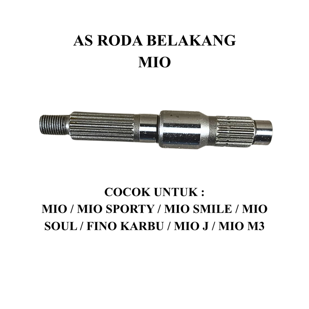 MIO REAR AXLE MIO SPORTY/ MIO SMILE/ MIO SOUL/ FINO CARBON/ MIO J/ MIO ...