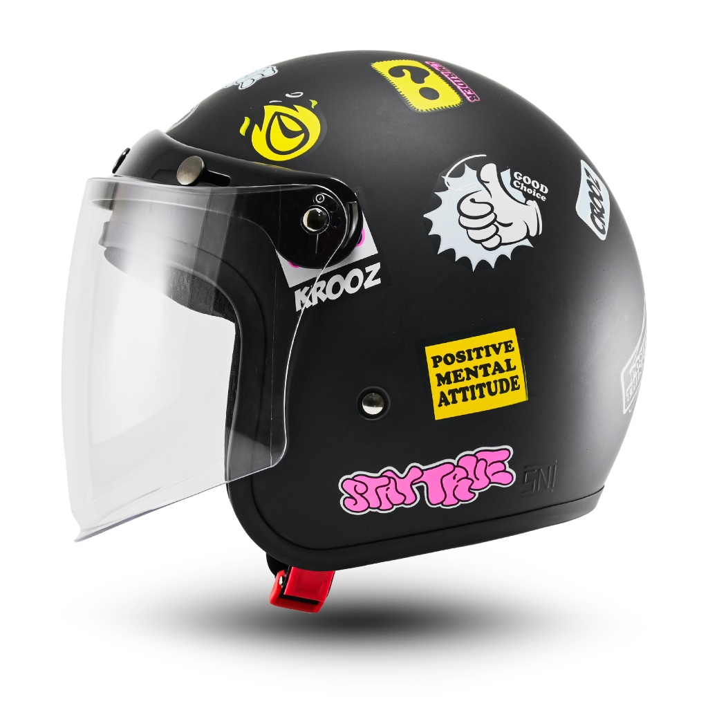 Helm Retro Helm Bogo Wanita Pria Motif SNI Terbaru - Gambar 2