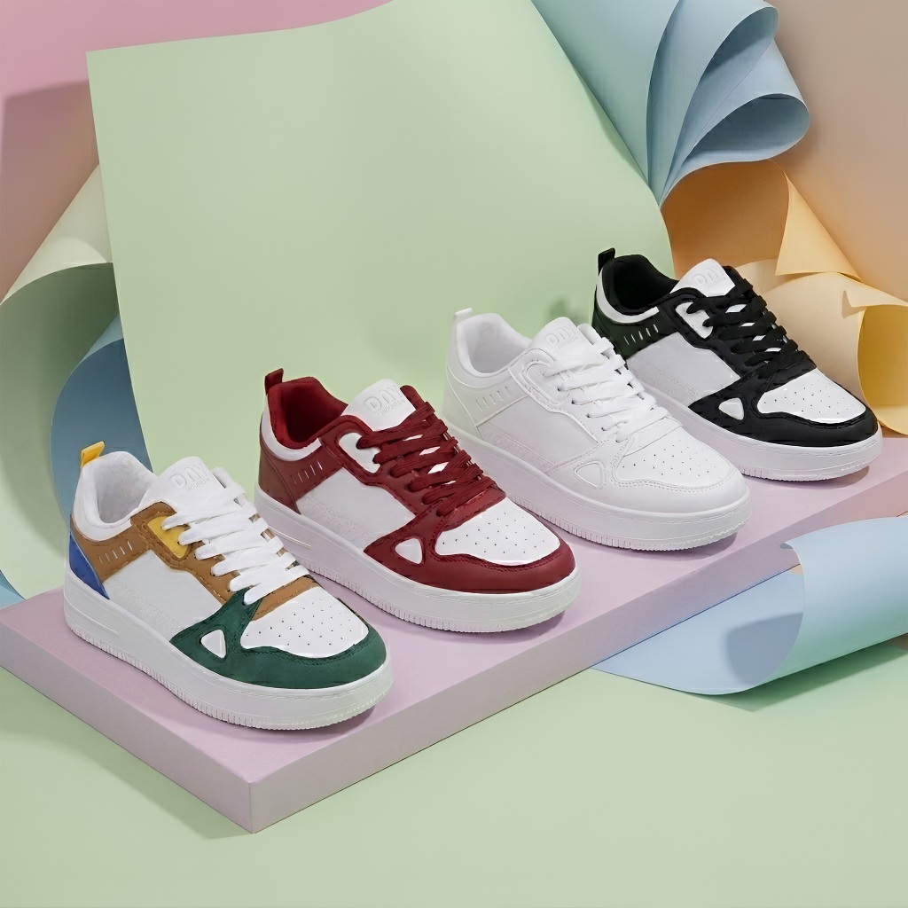 Sepatu DNY Sepatu Sneakers Hitam Putih Back To SchoolWanita Sepatu Cewek Terbaru Snekers Cewek Kekinian SP-367D - Gambar 2