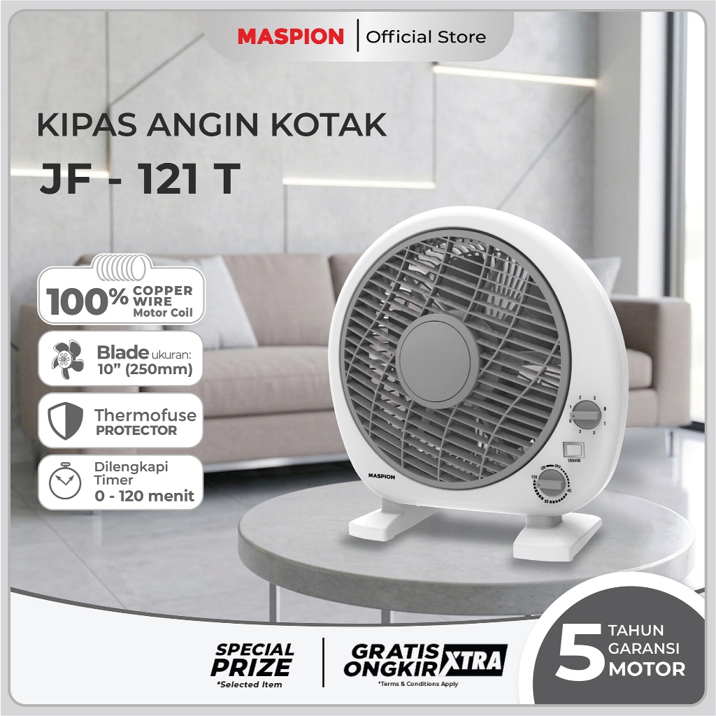 Maspion Kipas Angin Kotak Box Fan 10 Inch JF-121 T