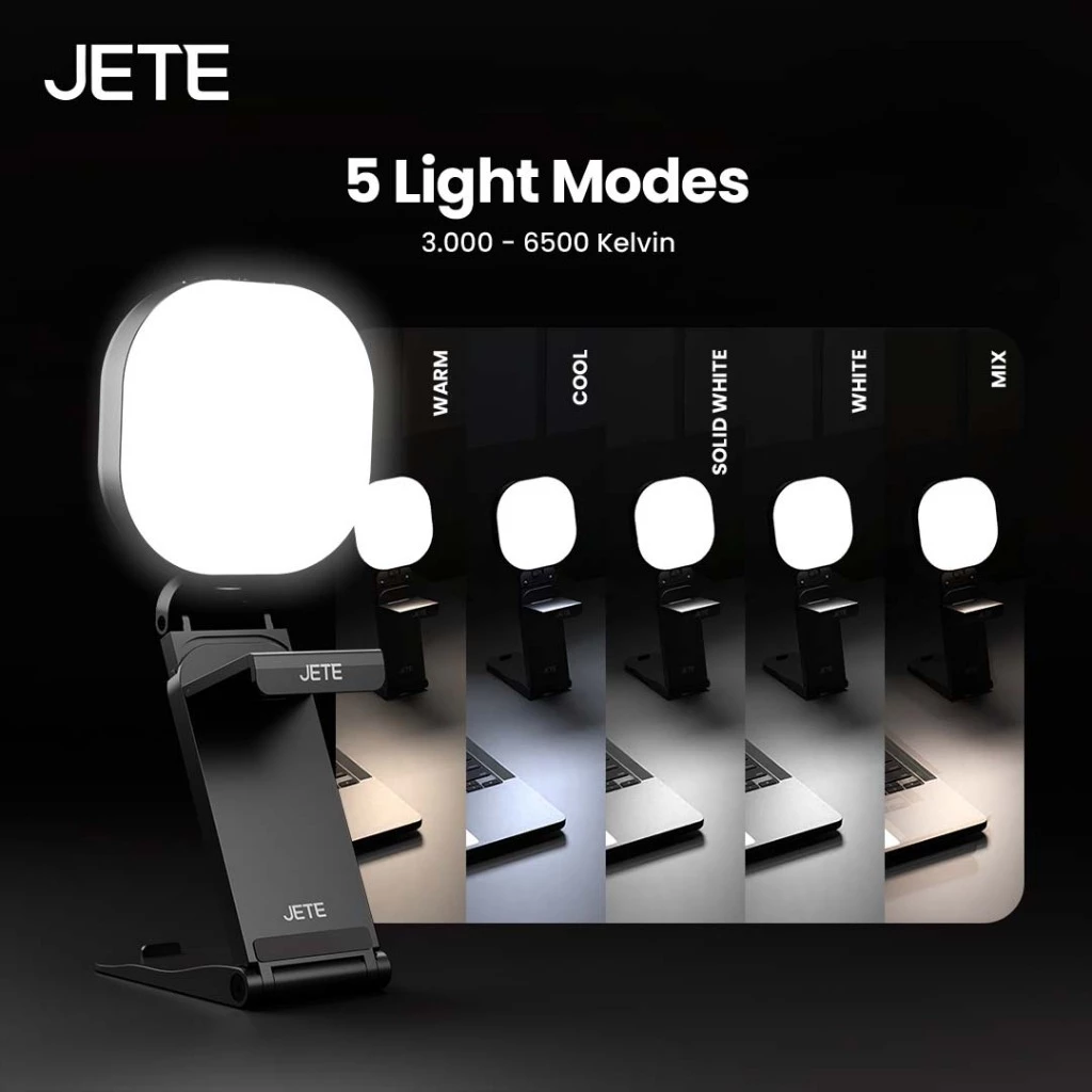 JETE RL3 Ring Light Mini Standing Portable with 20 LED 360 Rotation and 5 Light Mode - Garansi 2th - Gambar 4