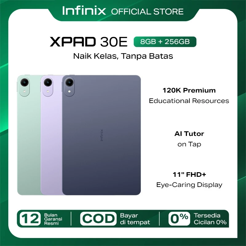 Infinix XPAD 30E 8/256GB - MediaTek Helio G80 - 11" FHD+ 60Hz - 7200 mAh - 4G LTE