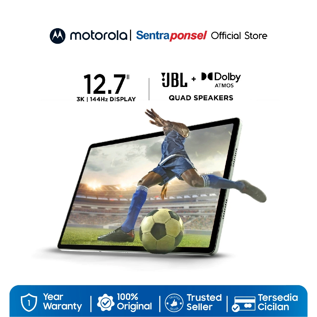 Motorola Moto Pad 60 Pro 8GB/256GB Dimensity 8300 - 12.7 inch - 3K 400nits 144Hz - JBL with Dolby Atmos - 10200mAh - With Moto Pen Pro - Garansi Resmi - Gambar 3