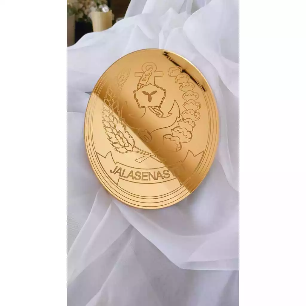 logo akrilik mirror gold jalasenastri - bahan mahar - Gambar 2
