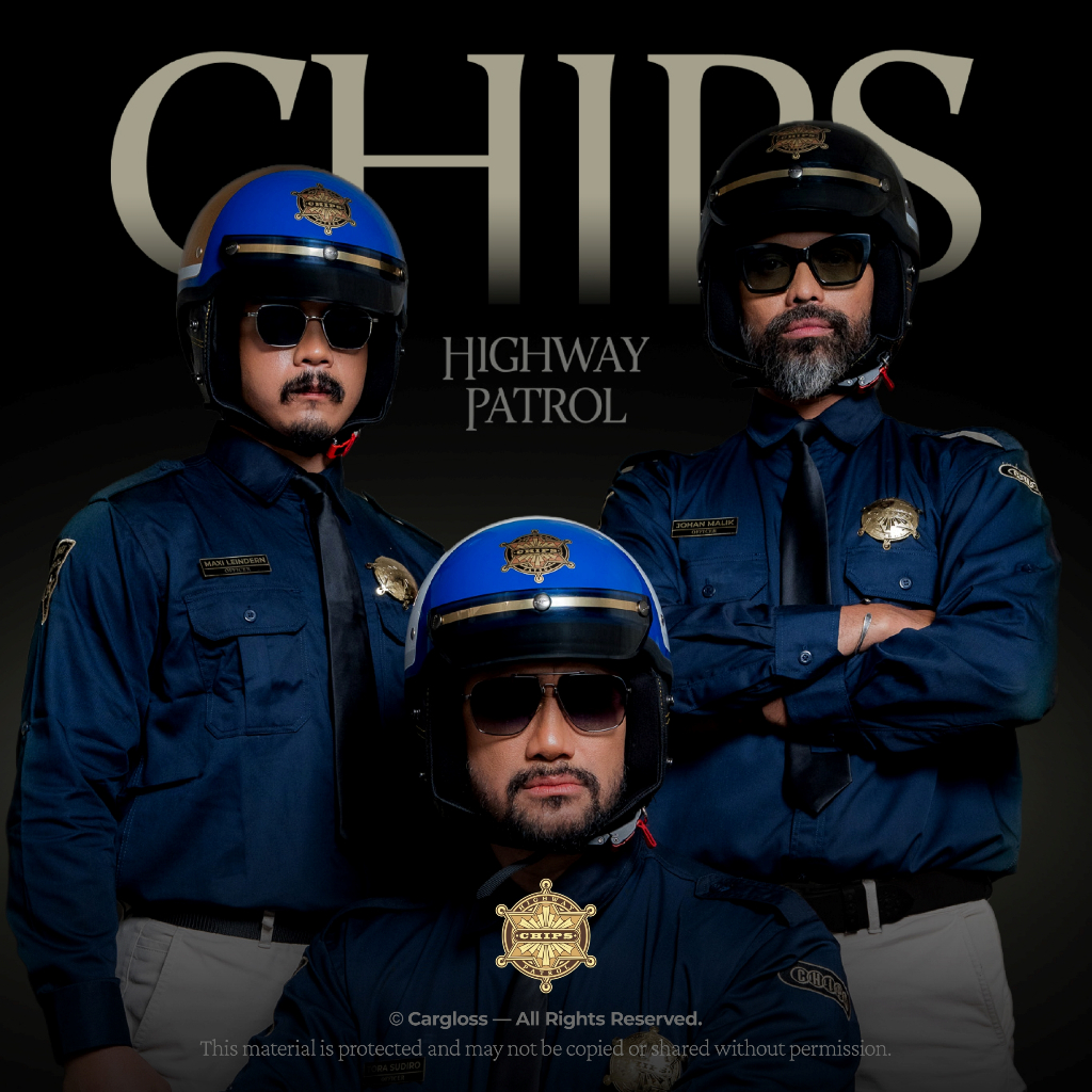 Cargloss CFS Chips Patrol Retro Helm Half Face - White - Gambar 3