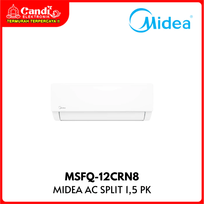 MIDEA Air Conditioner AC Split 1,5 PK Standard Turbo Mode Dual Filtration MSFQ-12CRN8