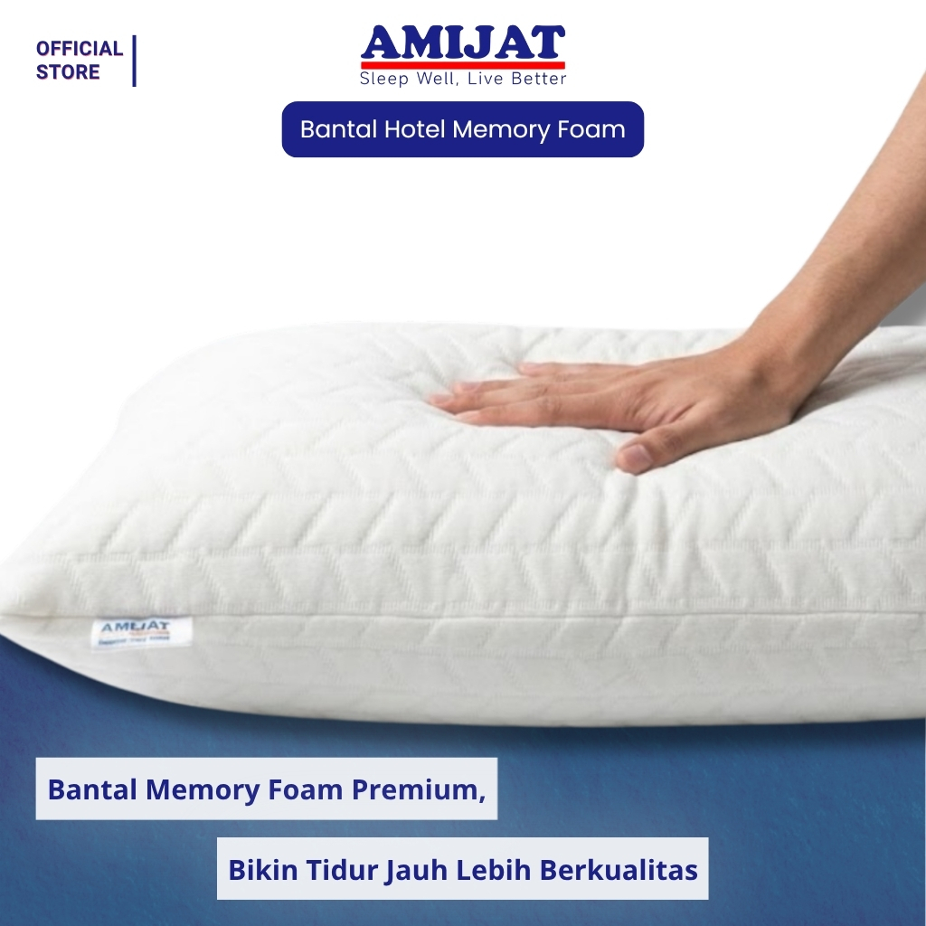 Amijat - Bantal Hotel Memory Foam Bantal Dewasa Bantal Tidur Anti Kempes Nyaman - Gambar 2