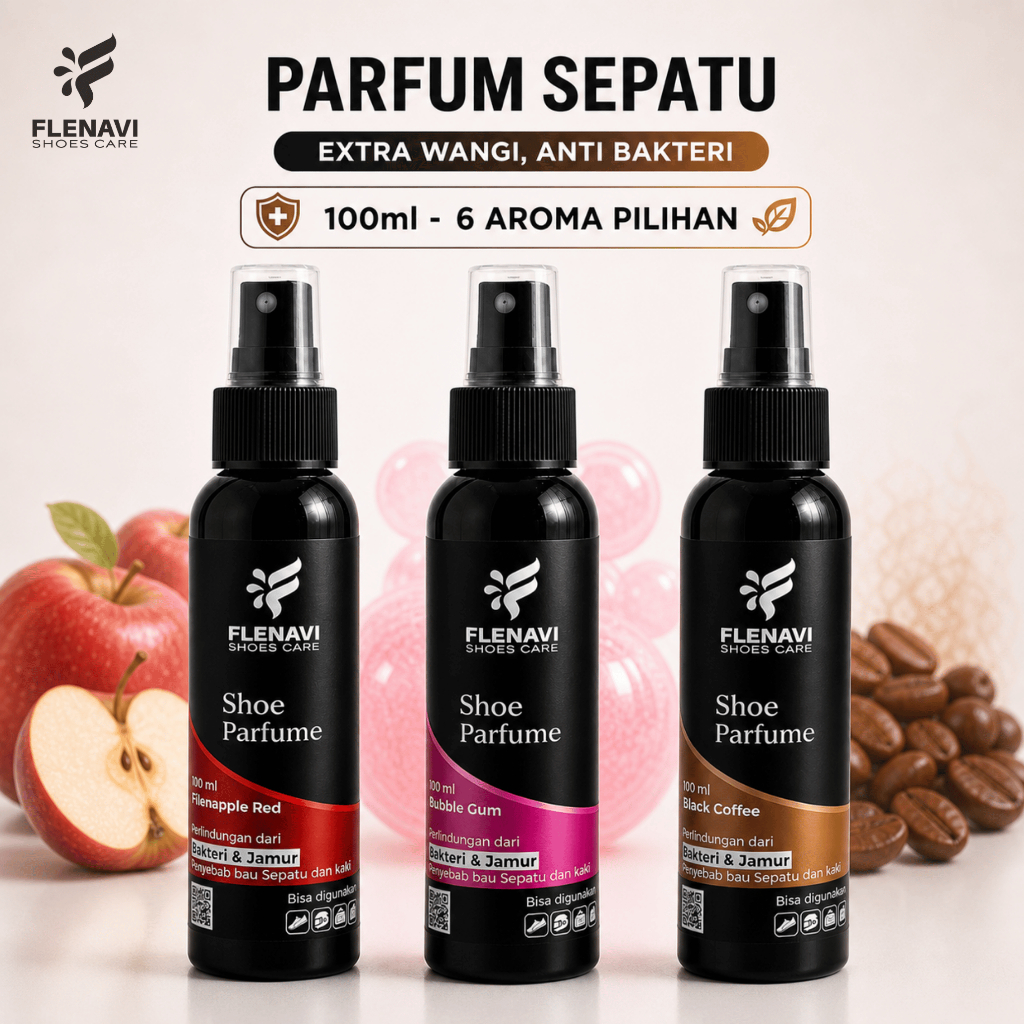 FLENAVI - Parfum Sepatu Penghilang Bau Kaki Anti Bakteri Pewangi Helm Jaket