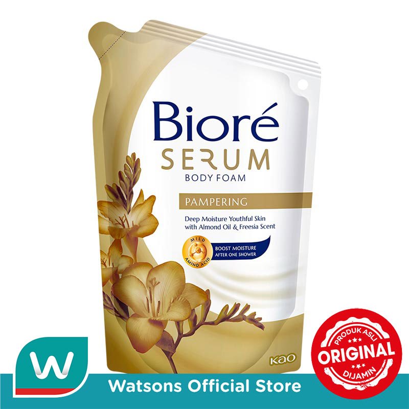 Biore Serum Sabun Mandi Cair Pampering Pouch 380ml - 2X Melembabkan Kulit Sejak Pemakaian Pertama