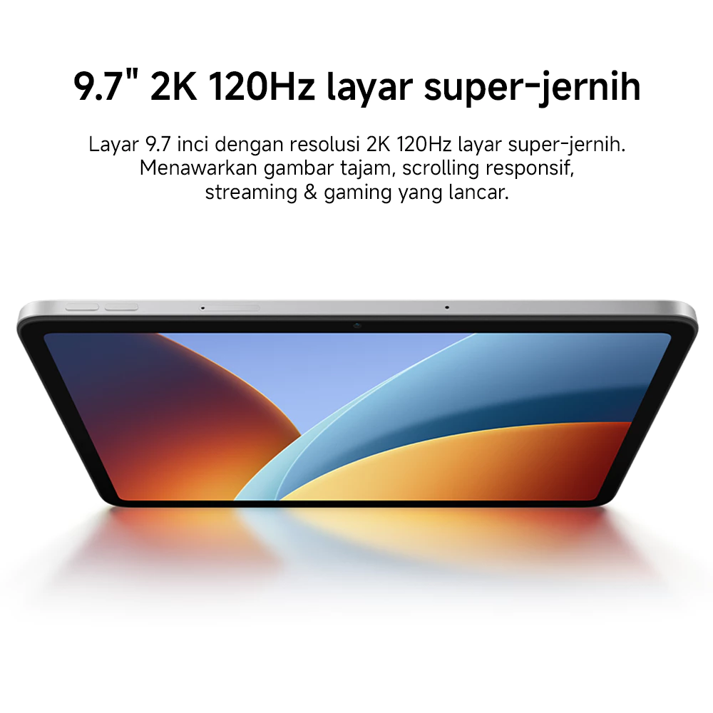 REDMI Pad 2 9.7 | REDMI Pad 2 9.7 4G | (4GB/64GB) (4GB/128GB) | 9.7" 2K 120Hzz layar super-jernih | Baterai besar 7600mAh (typ) | Snapdragon 6s 4G Gen 2 dengan 4G* | Ditenagai Xiaomi HyperOS | Tablet Android | Tablet SIM Card [Xiaomi Official Store] - Gambar 3