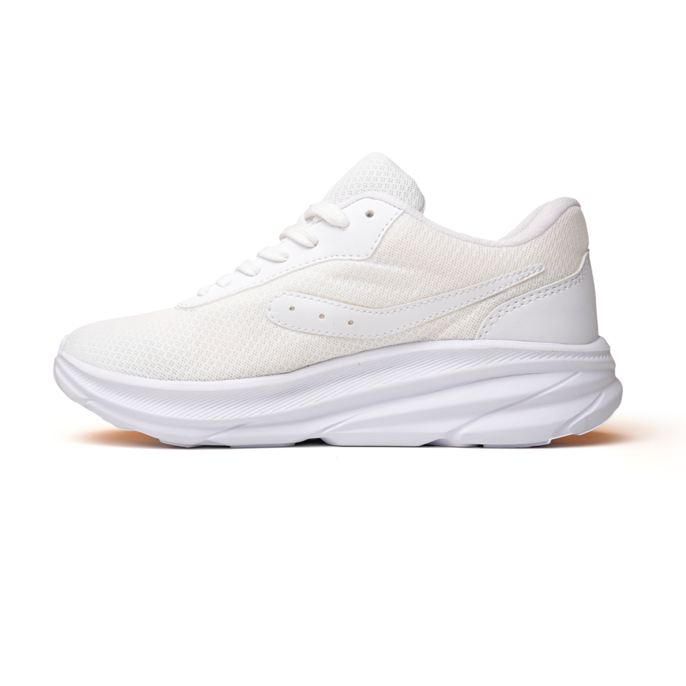 Sepatu Nasr Sportivo Full White - Sepatu Sneakers Running Pria Wanita Sekolah Nasr Sportivo Putih Polos Olahraga Outdoor - Gambar 4