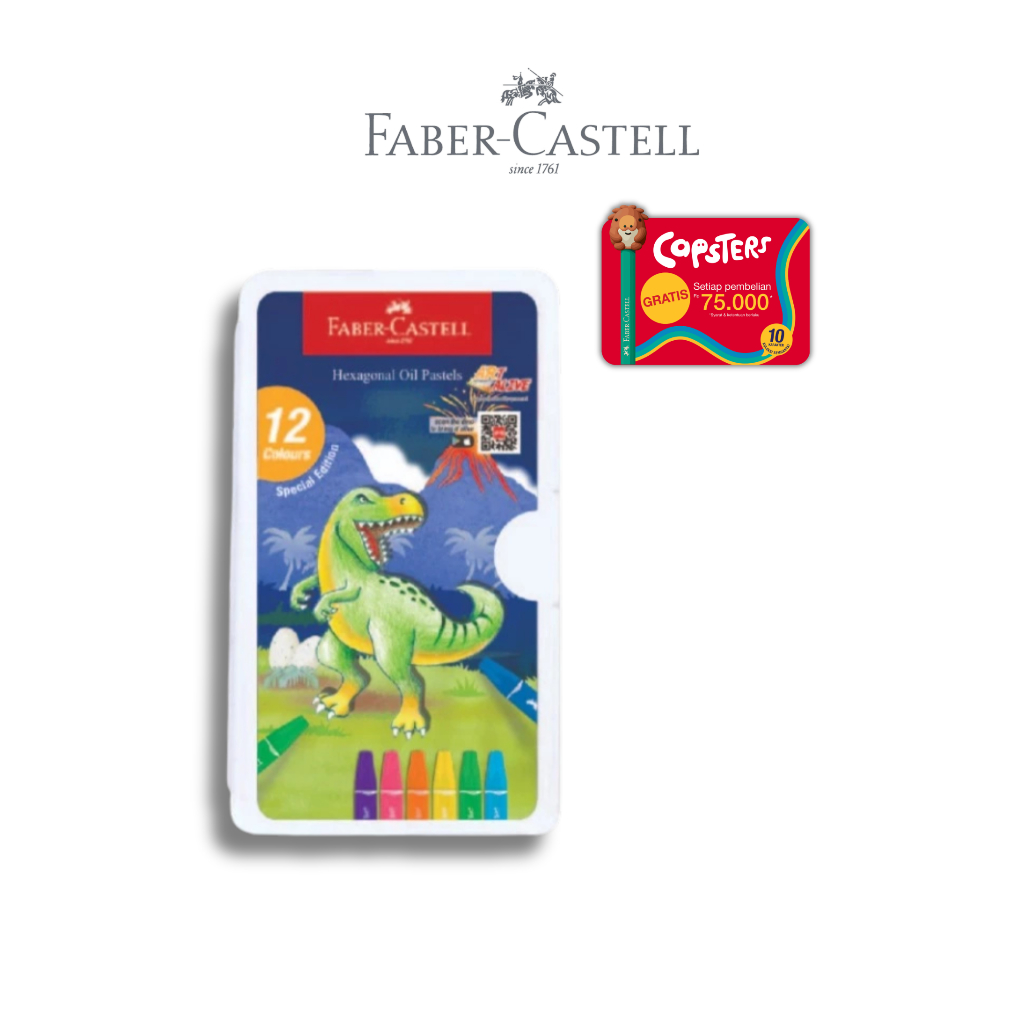 Faber-Castell Crayon Hexagonal Oil Pastel Dino Version