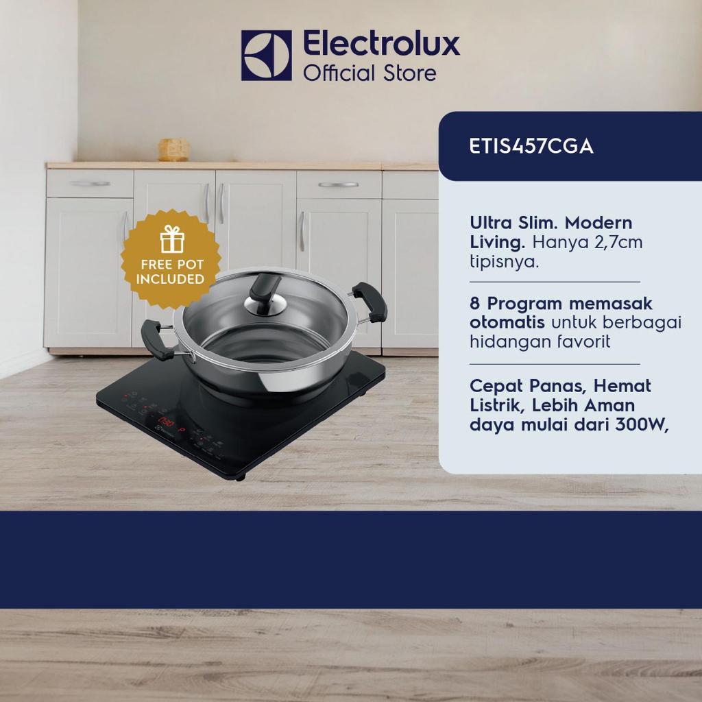 [BARU! Online Exclusive] Electrolux Kompor Induksi Portable Baru  1 Tungku Low Watt 120W-2100W - Kompor Listrik Induksi Induction Cooker Hemat Energi - Free Panci Garansi Resmi - ETIS457CGA - Gambar 2