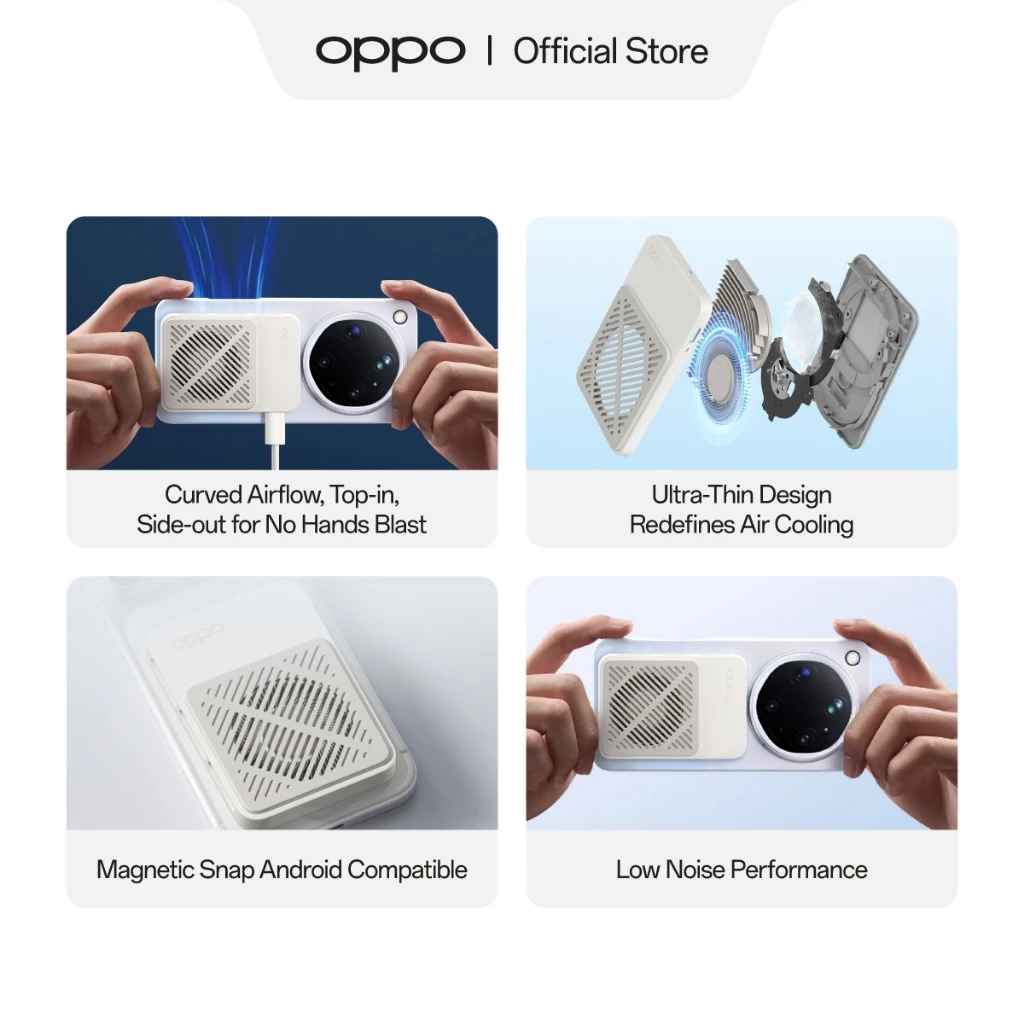 OPPO Magnetic Cooling Card PCV14 White Ultra Slim Lightweight Low Noise Dual Speed - Gambar 3