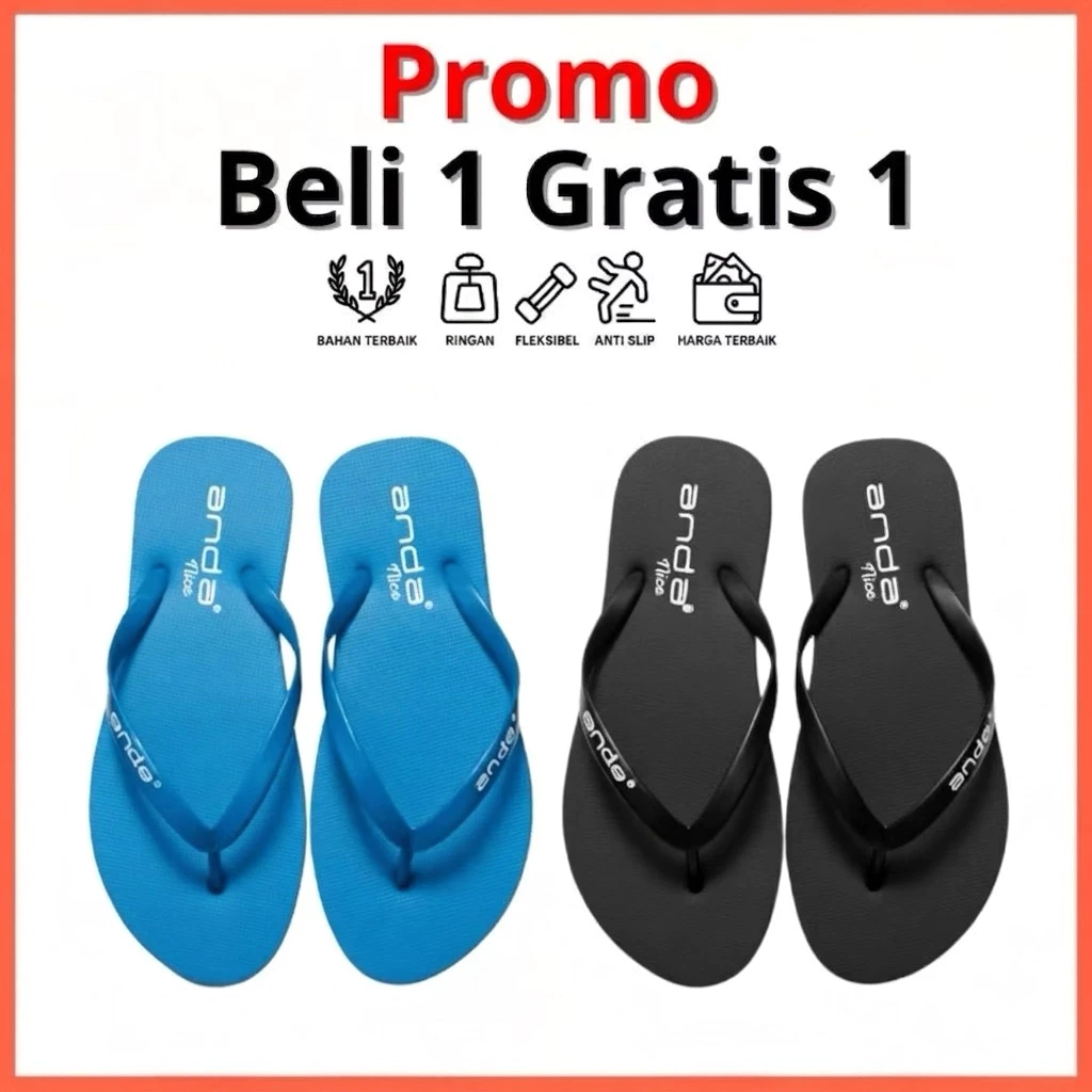 Sandal Jepit Wanita ANDA NICE Anti Slip Nyaman Dan Ringan - Gambar 3