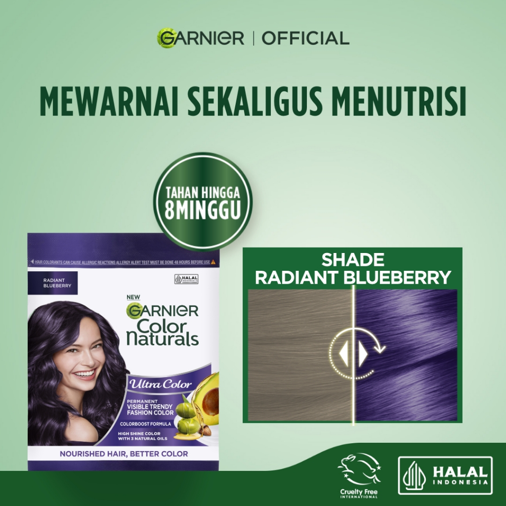 Garnier Color Naturals Ultra Color Fashion Collection Radiant Blueberry - Cat / Pewarna Rambut Permanent)
