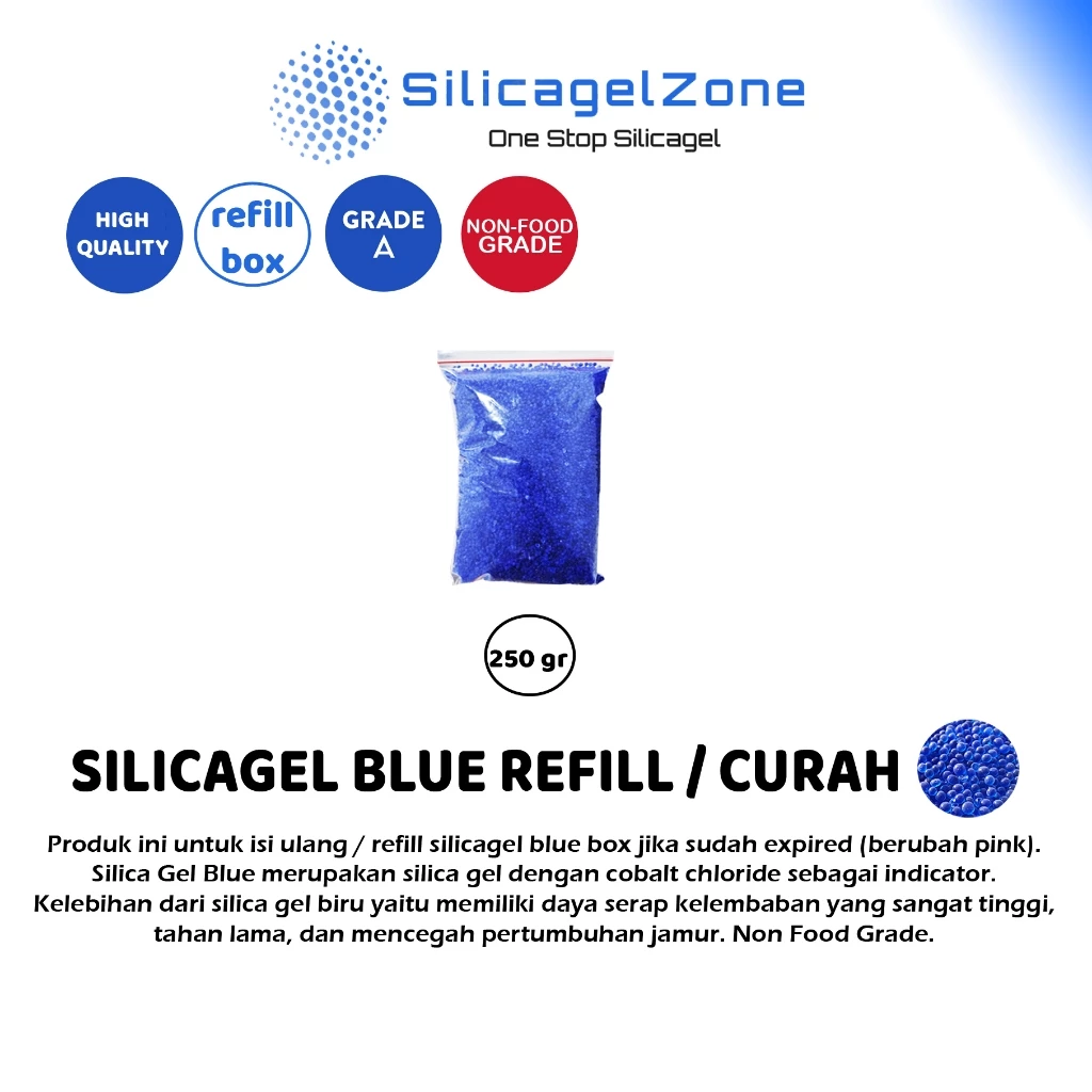 Silica Gel Blue Curah Refill Kemasan Ekonomis High Quality - Gambar 2