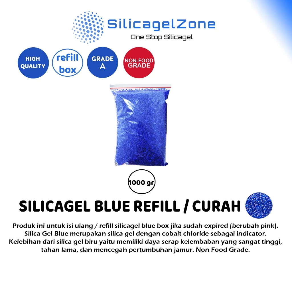 Silica Gel Blue Curah Refill Kemasan Ekonomis High Quality - Gambar 4