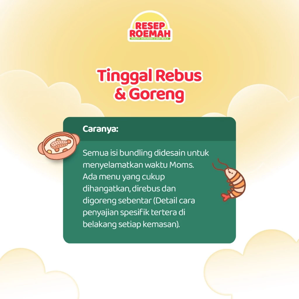 Bundle “One Week One Cart” By Resep Roemah - Bundling Makanan Bergizi Anak & Toddler Lauk Side Dish Soup MPASI BB Booster No MSG Pengawet - Gambar 4