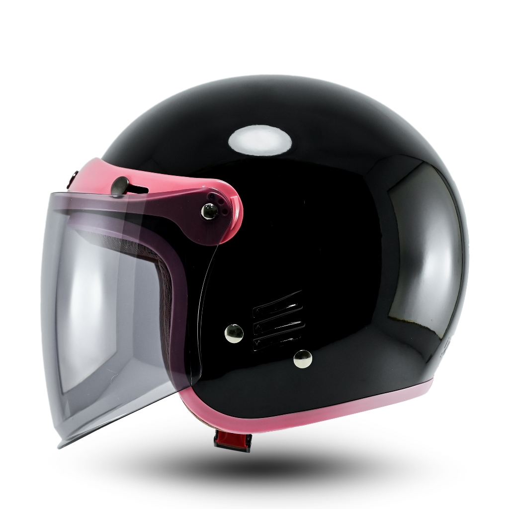 Helm Bogo Solid Luminos Terbaru Pria Wanita Kekinian SNI Dewasa kaca flat
