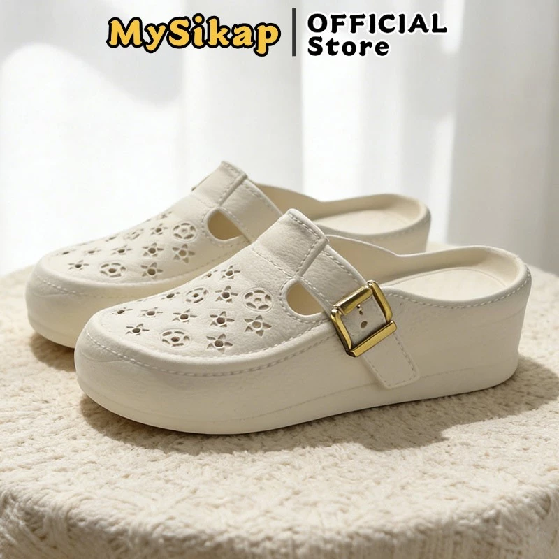 Mysikap 2026 Sandal Mule Wanita Bahan EVA Modis dan Modern Anti Licin Lembut Cocok Ukuran 35-40