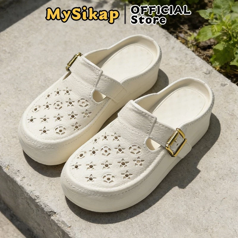 Mysikap 2026 Sandal Mule Wanita Bahan EVA Modis dan Modern Anti Licin Lembut Cocok Ukuran 35-40 - Gambar 2