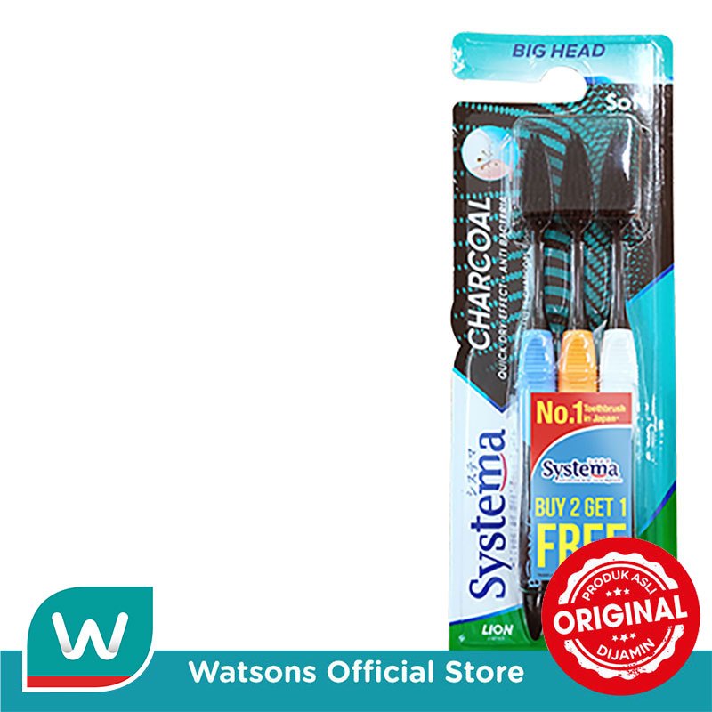 Systema Sikat Gigi Charcoal Big Head 3'S - Gambar 3