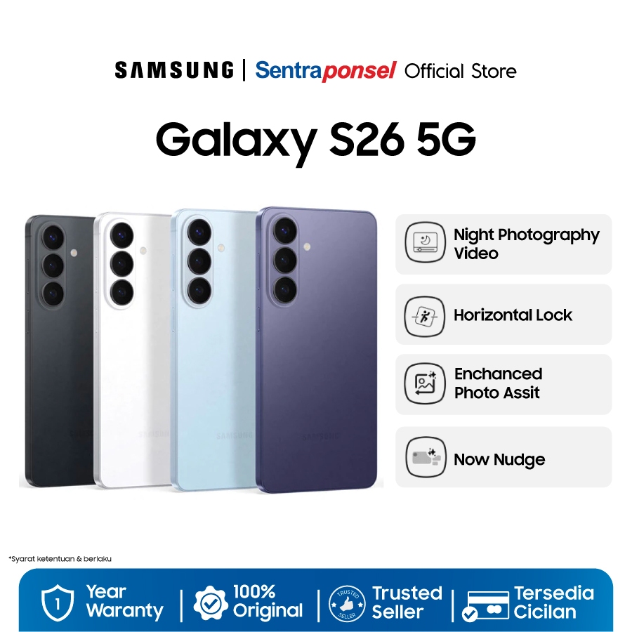 Samsung Galaxy S26 12GB/256GB 12GB/512GB - AI / Photo Assist / 4300 mAh / Upgrade dari 256GB - Garansi Resmi