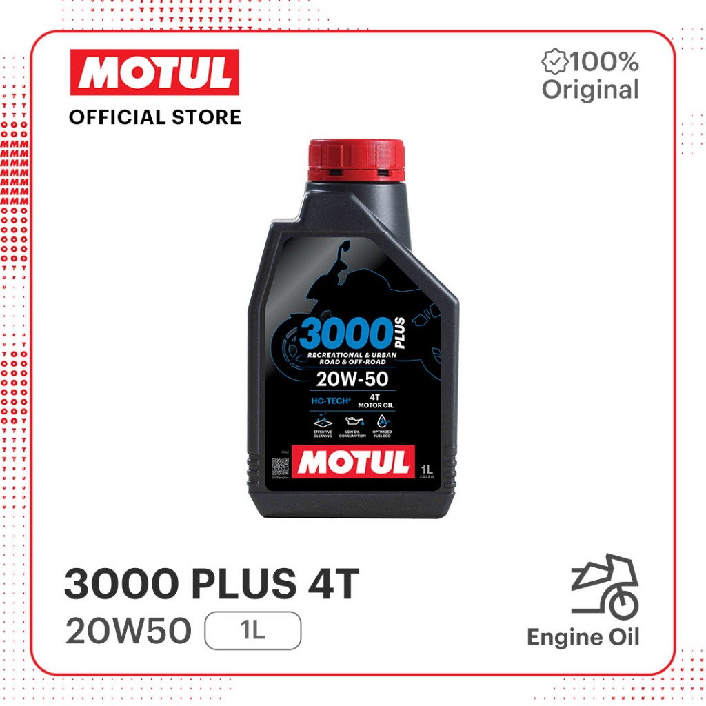 Oli Motor Motul 3000 PLUS 4T 20W50 0.8L II - Gambar 3