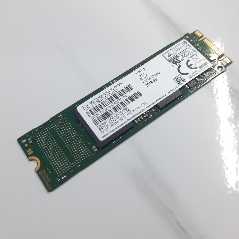 Samsung M2 Sata SSD 256 2280 GB Normal Ready to Use Smooth Laptop ...