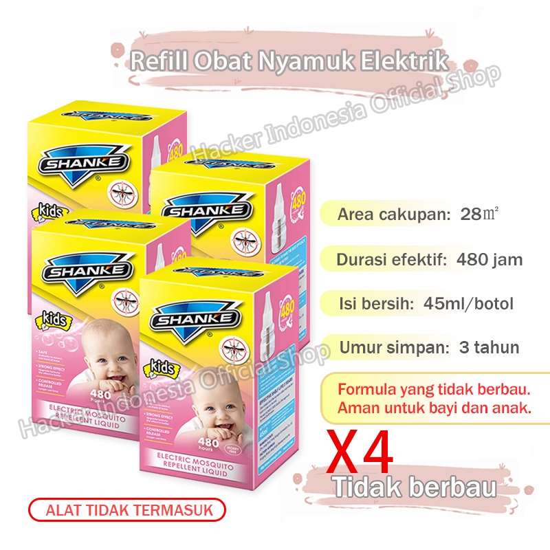 4pcs Isi Ulang Cair Anti Nyamuk Elektrik Tidak Berbau Aman untuk Bayi - Gambar 2