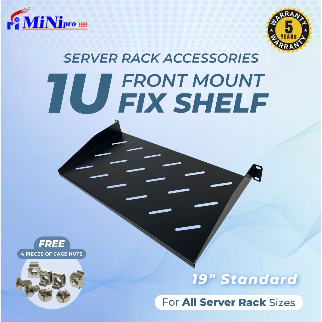 Minipro 1U Front Mount Fix Shelf Server Rack Stand/ | Shopee Singapore
