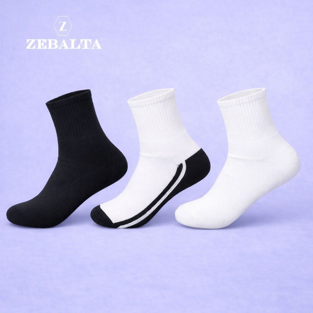 ZEBALTA - Kaos Kaki Anak Sekolah Pendek Unisex