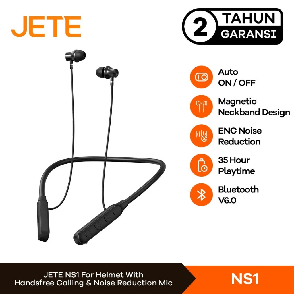 Headset Bluetooth JETE NS1 Wireless Earphone ENC Sport Neckband TWS Hedset Headphone Bluetooth Earbuds With Mic