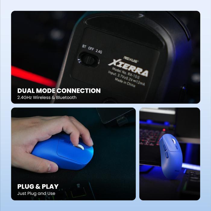 Rexus Xierra RX106 / RX-106 Mouse Gaming Wireless - Gambar 3