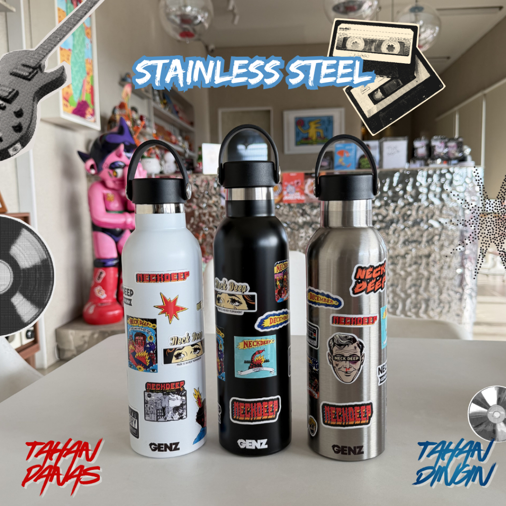 TUMBLER Arizona NECKDEEP Tahan dingin Gagang Karet Premium Stainless Steel Double Wall 750ml Botol Minum Kalcer foto 4