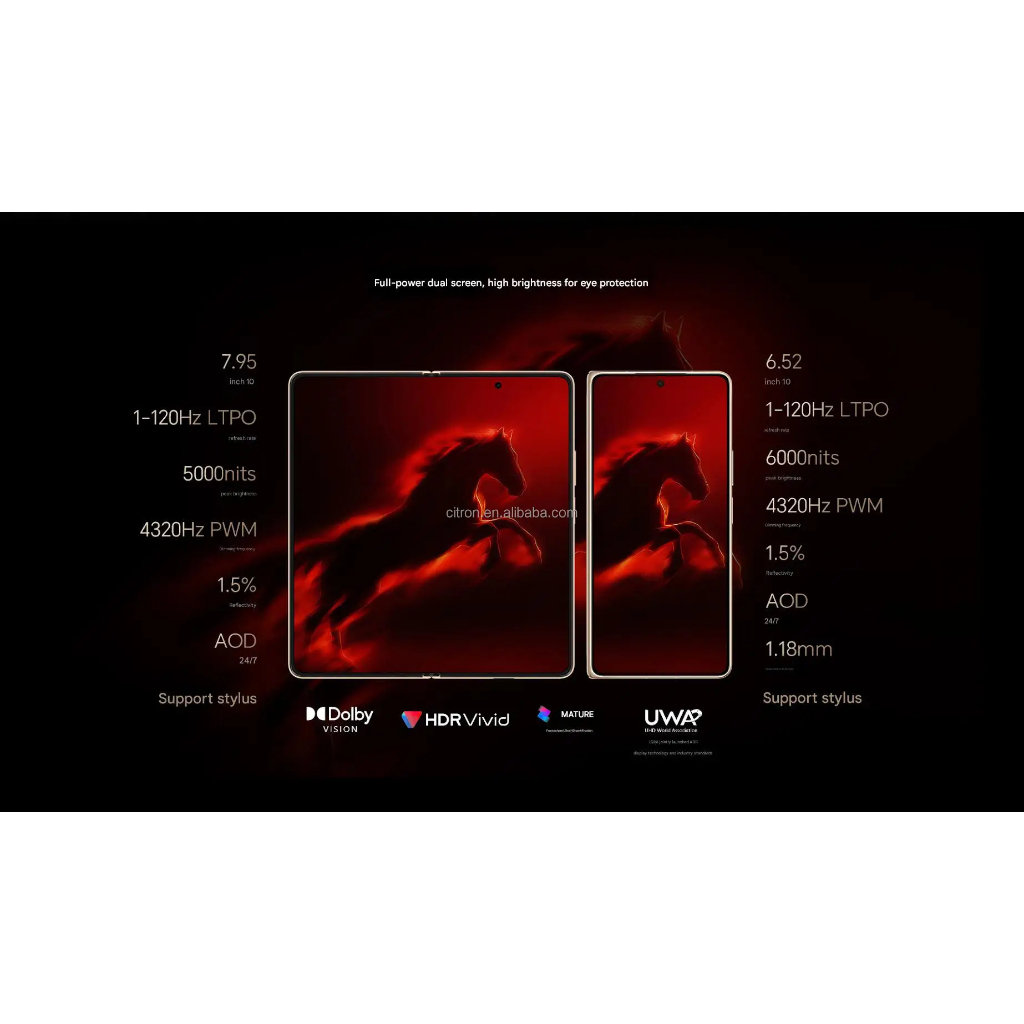 Honor Magic V6 Fold 5G 7.95''OLED 120HZ Snapdragon 8 Elite Gen 5 7150mAh (1TB), 6850mAh (256/512GB) 80W 50MP 64MP Telefoto - Gambar 3